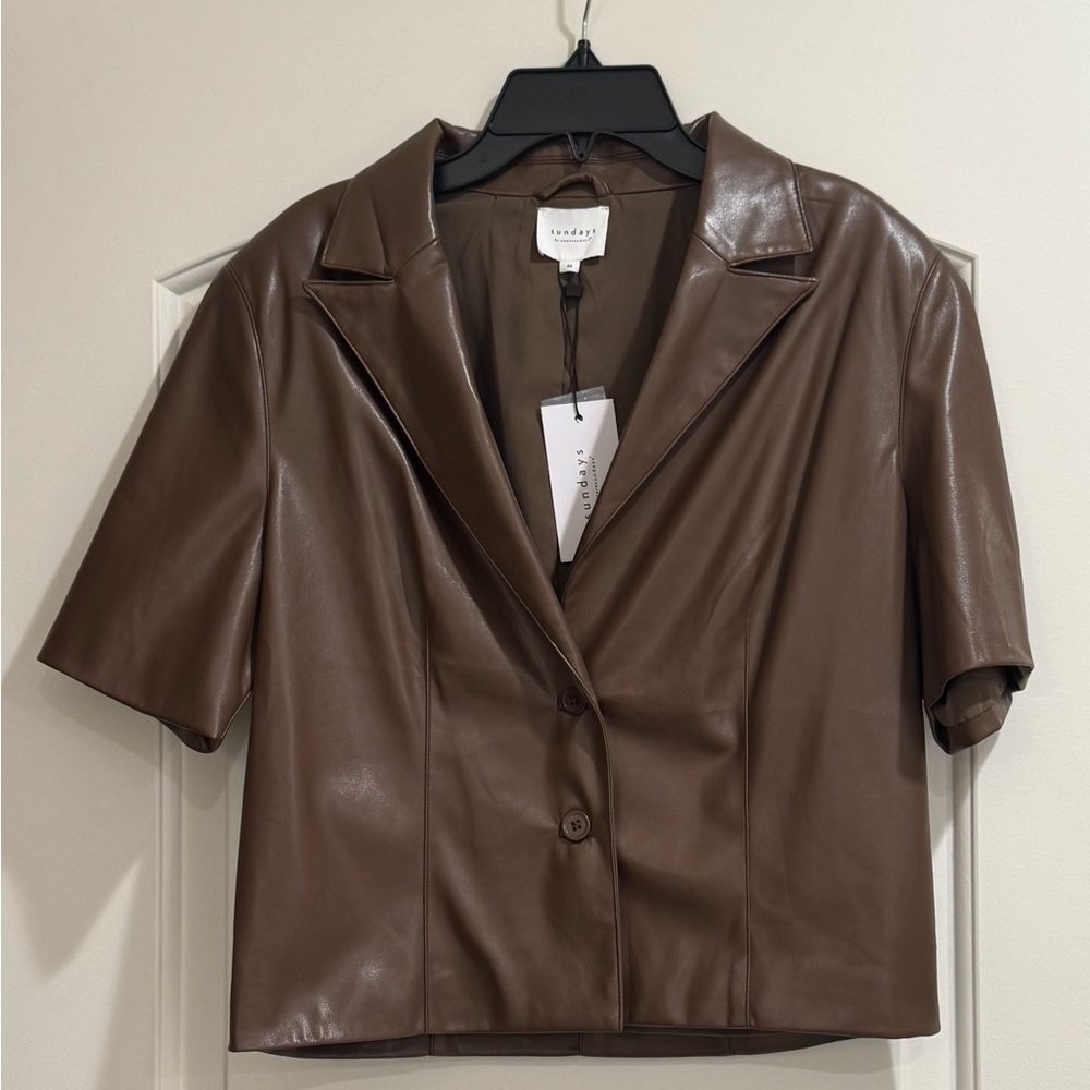 Sundays faux leather jacket